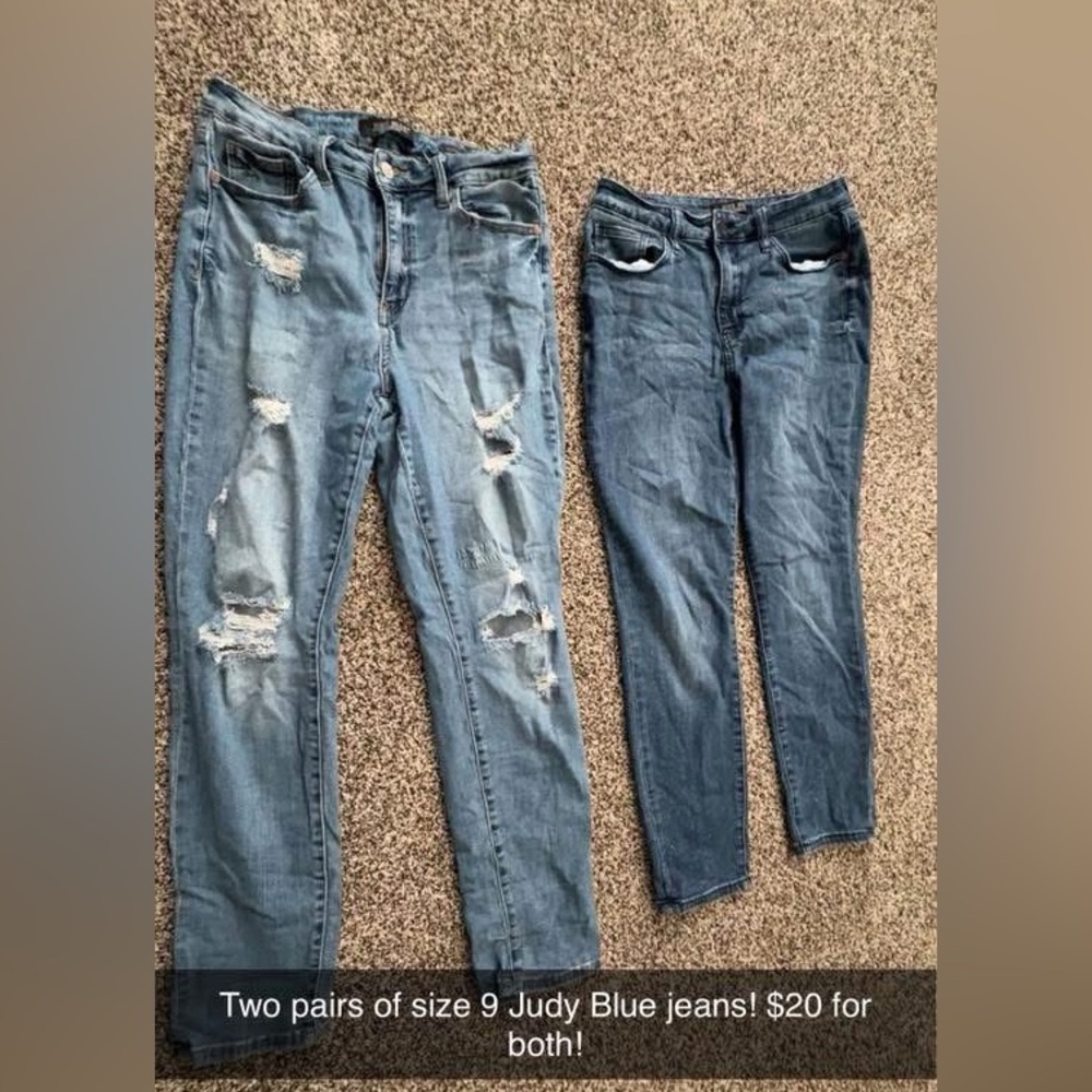 Judy Blue Stylish Blue Distressed Women Jeans